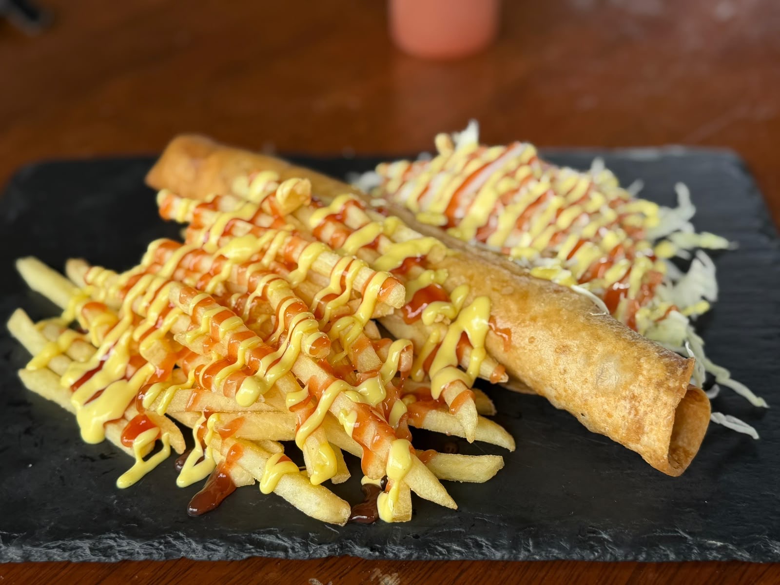 Súper taco con papas fritas